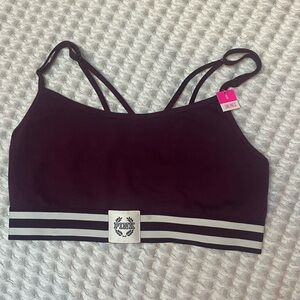 NEW Pink VS New Sports Bra Unlined Small